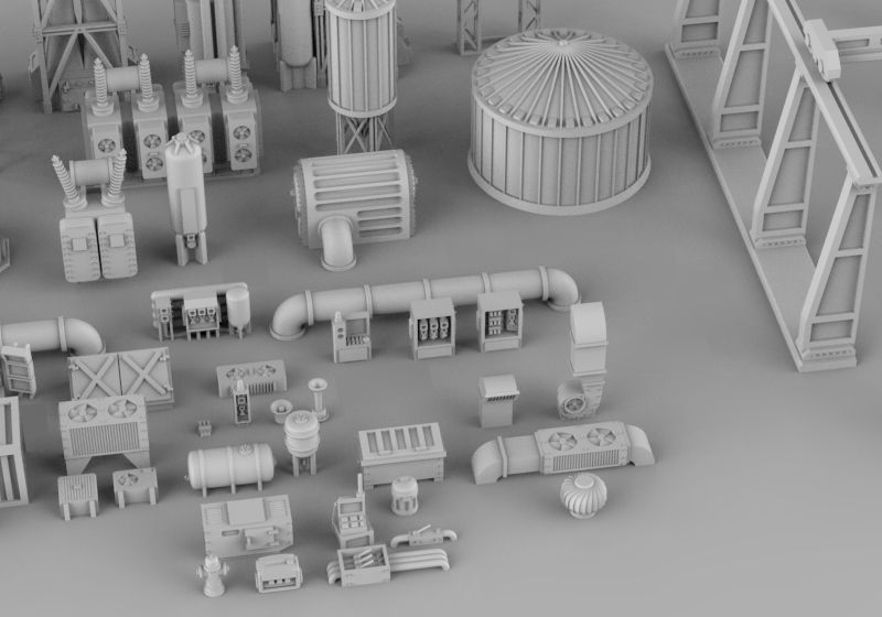 Infrastructure and Objectives Mega Pack 3D print model_6