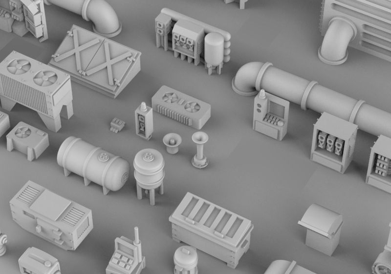 Infrastructure and Objectives Mega Pack 3D print model_11