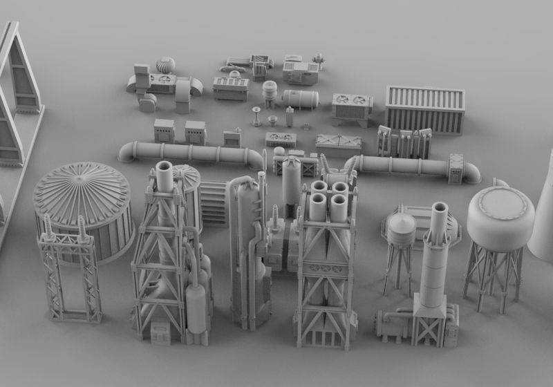 Infrastructure and Objectives Mega Pack 3D print model_15