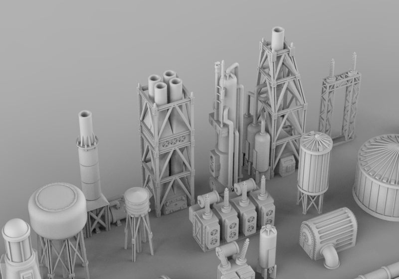 Infrastructure and Objectives Mega Pack 3D print model_5