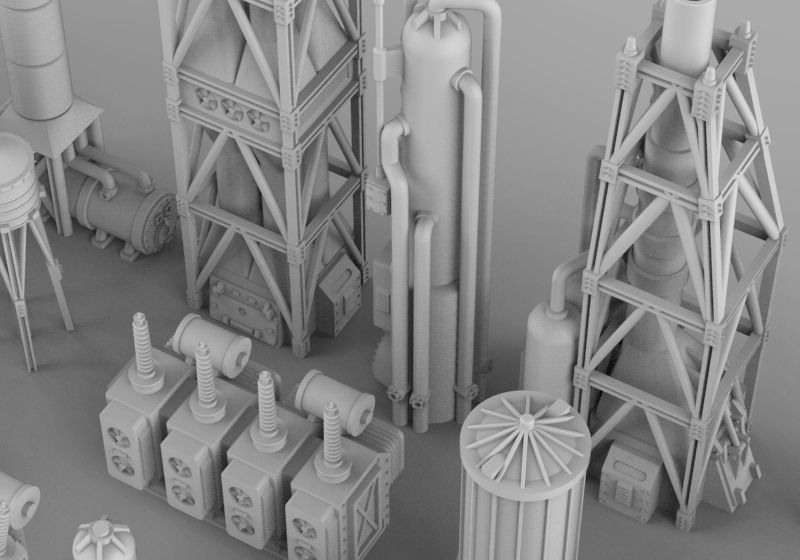 Infrastructure and Objectives Mega Pack 3D print model_10