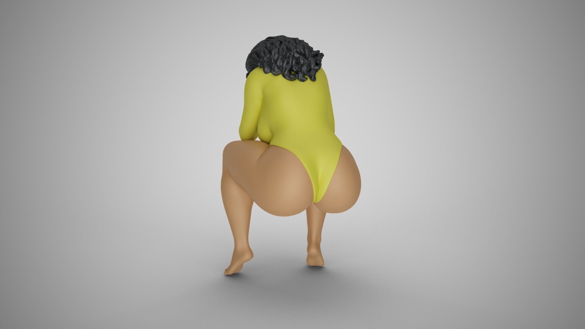 Sitting Woman Thinking 3D print model_8