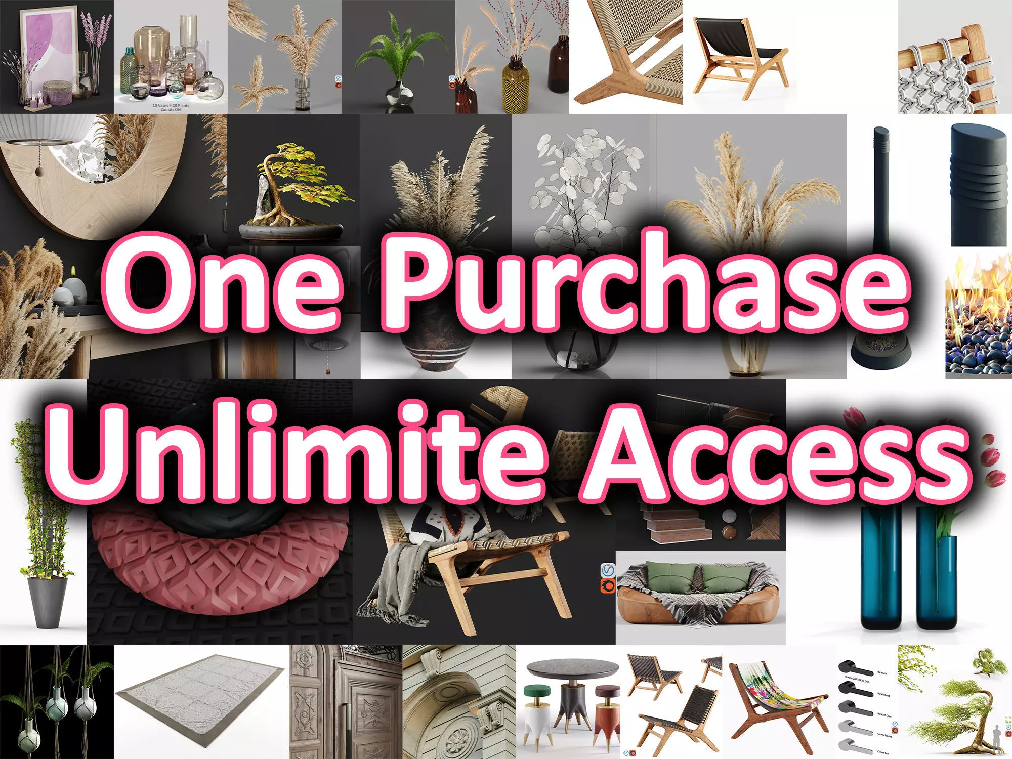 Hemase MegaPack - One purchase unlimited access 3D Model Collection_0