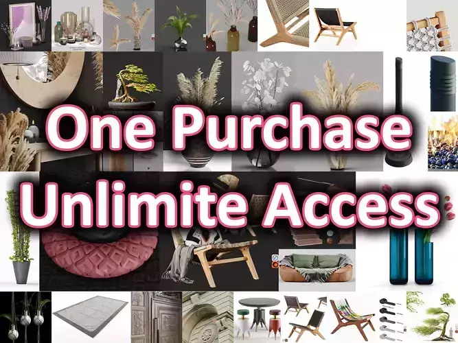 Hemase MegaPack - One purchase unlimited access 3D Model Collection