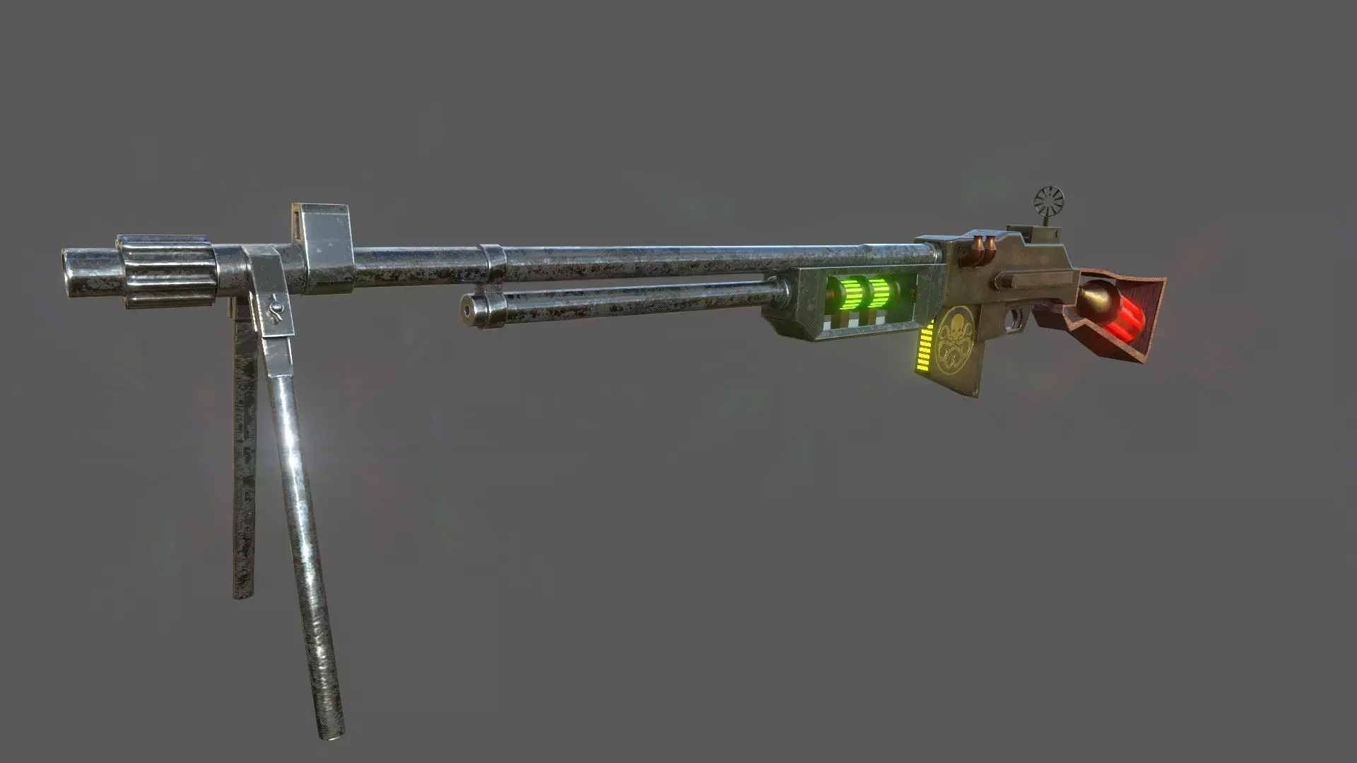 Steampunk Browning Automatic Rifle M1918 3D model_0