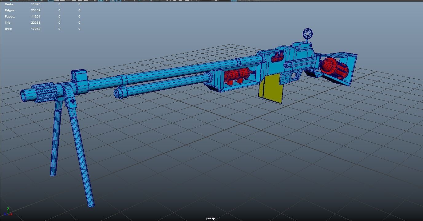 Steampunk Browning Automatic Rifle M1918 3D model_12