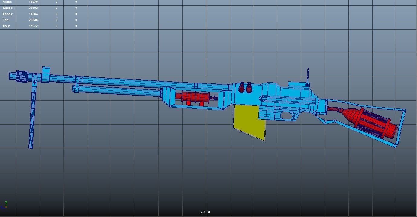 Steampunk Browning Automatic Rifle M1918 3D model_13