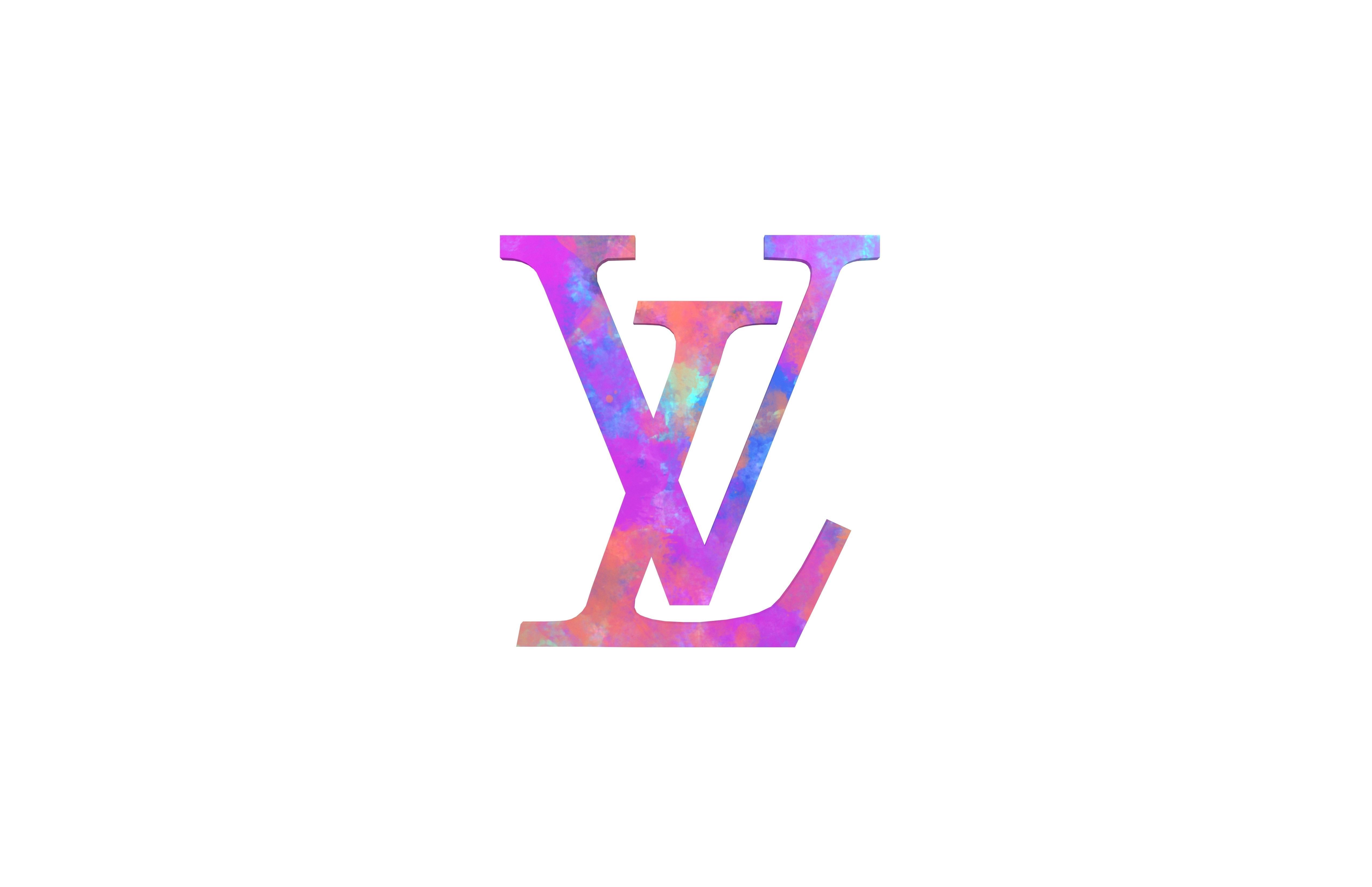 Louis Vuitton Logo v2 007 Free low-poly 3D model_2