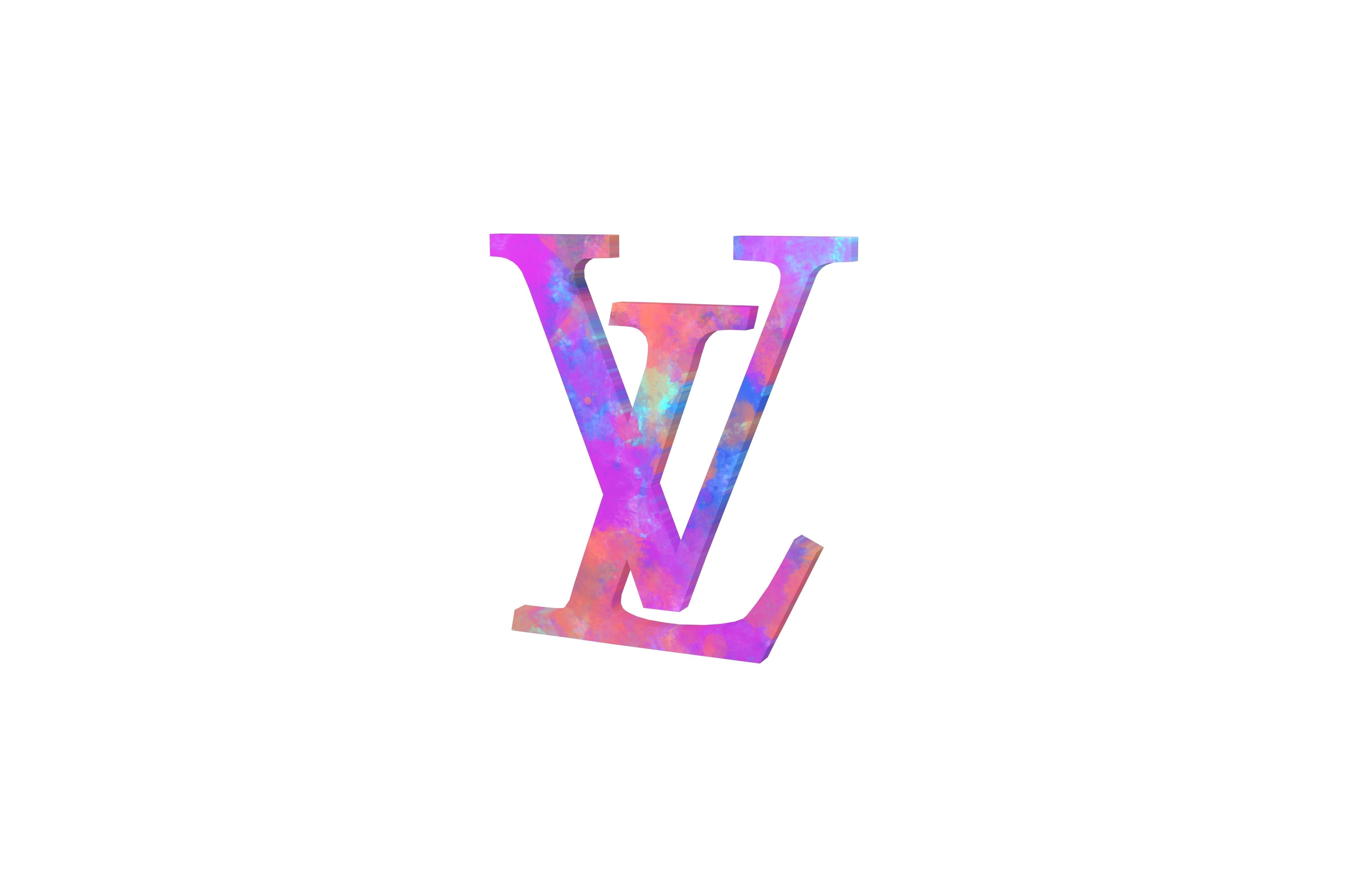 Louis Vuitton Logo v2 007 Free low-poly 3D model_3
