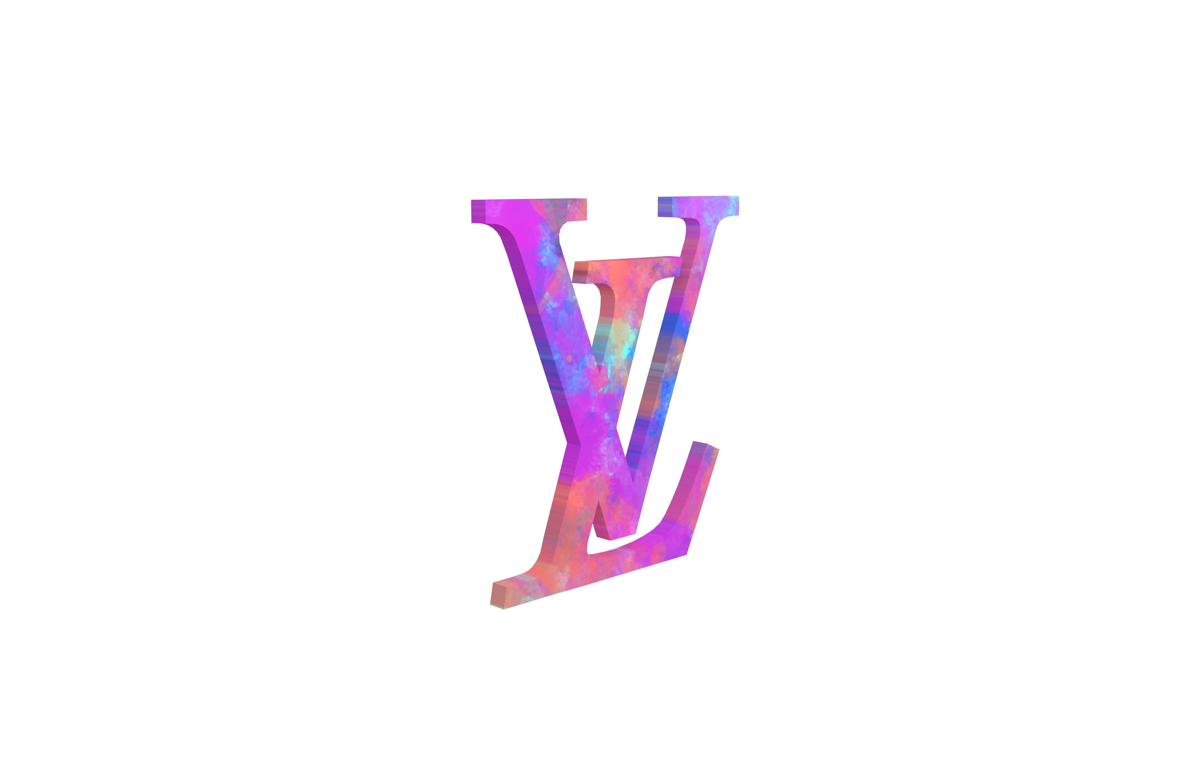 Louis Vuitton Logo v2 007 Free low-poly 3D model_4