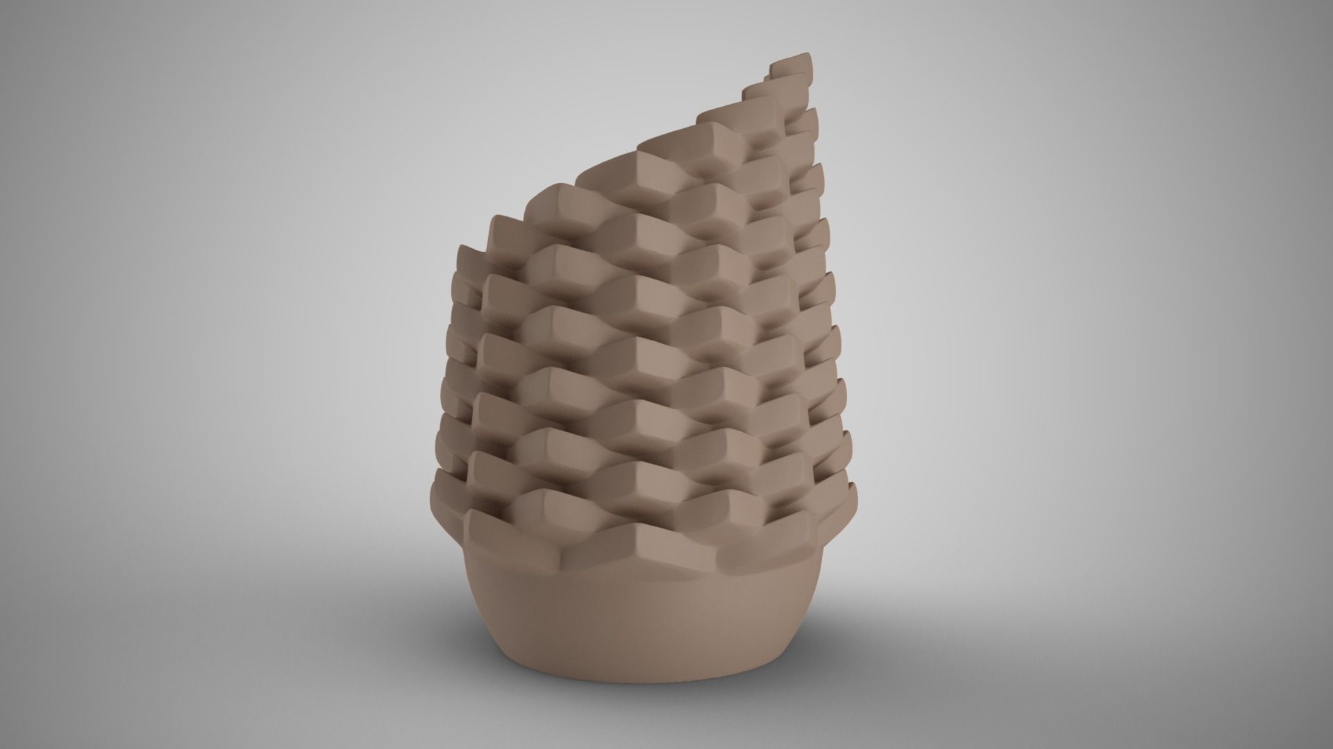 Pinecone Shaped Organizer 3D print model_5
