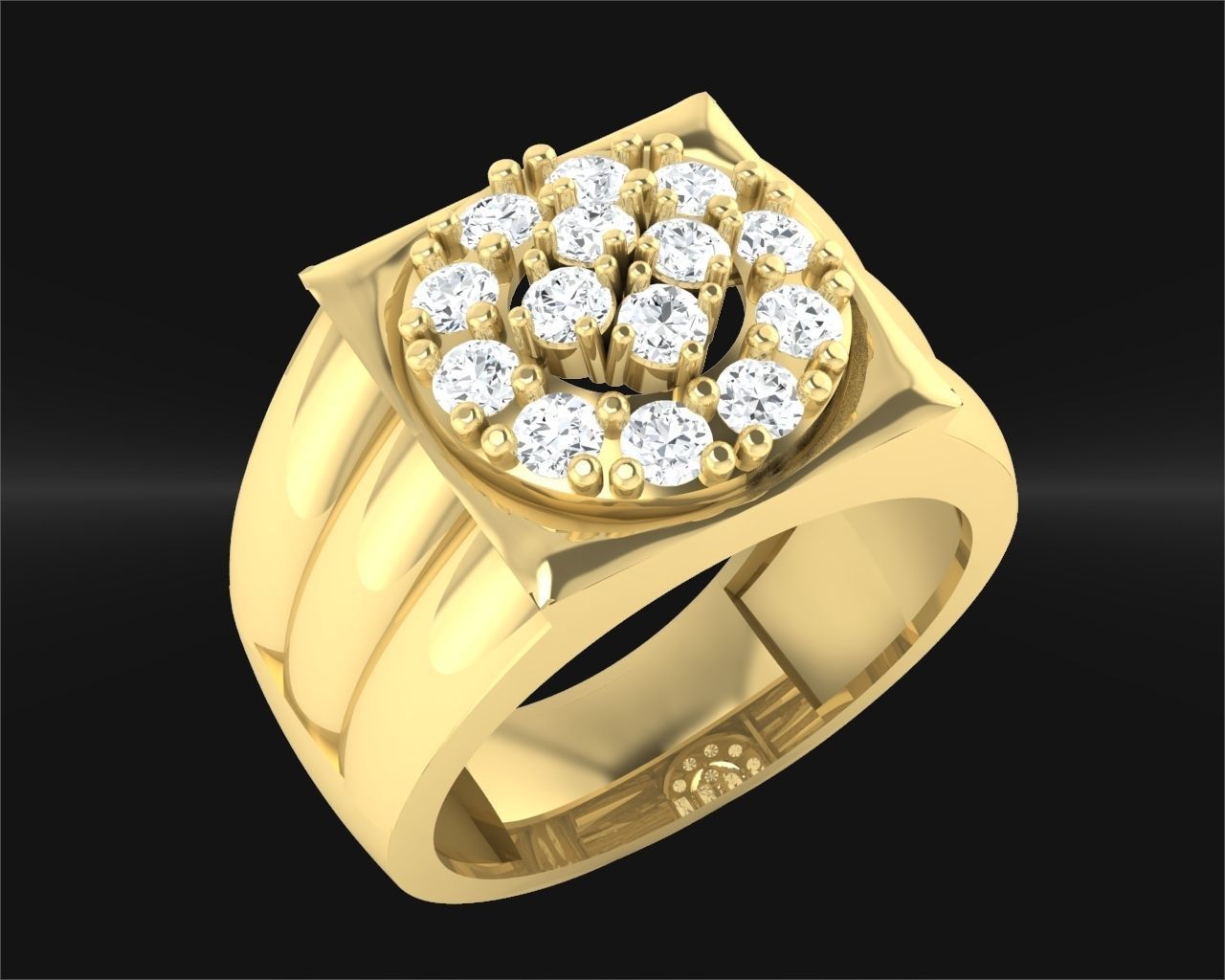 CNGR GENTS RING 1 3D print model_1