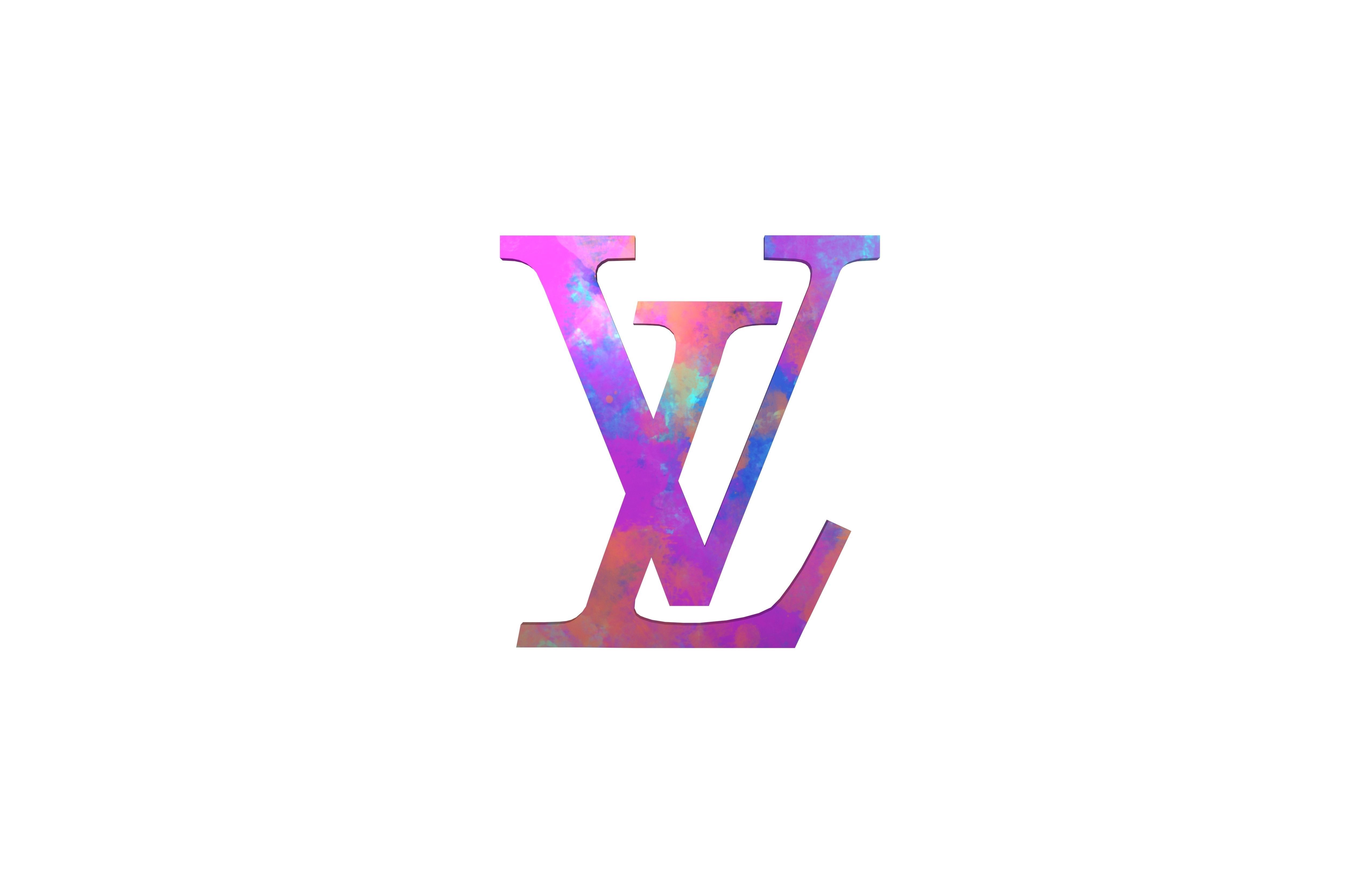 Louis Vuitton Logo v2 008 Free low-poly 3D model_2