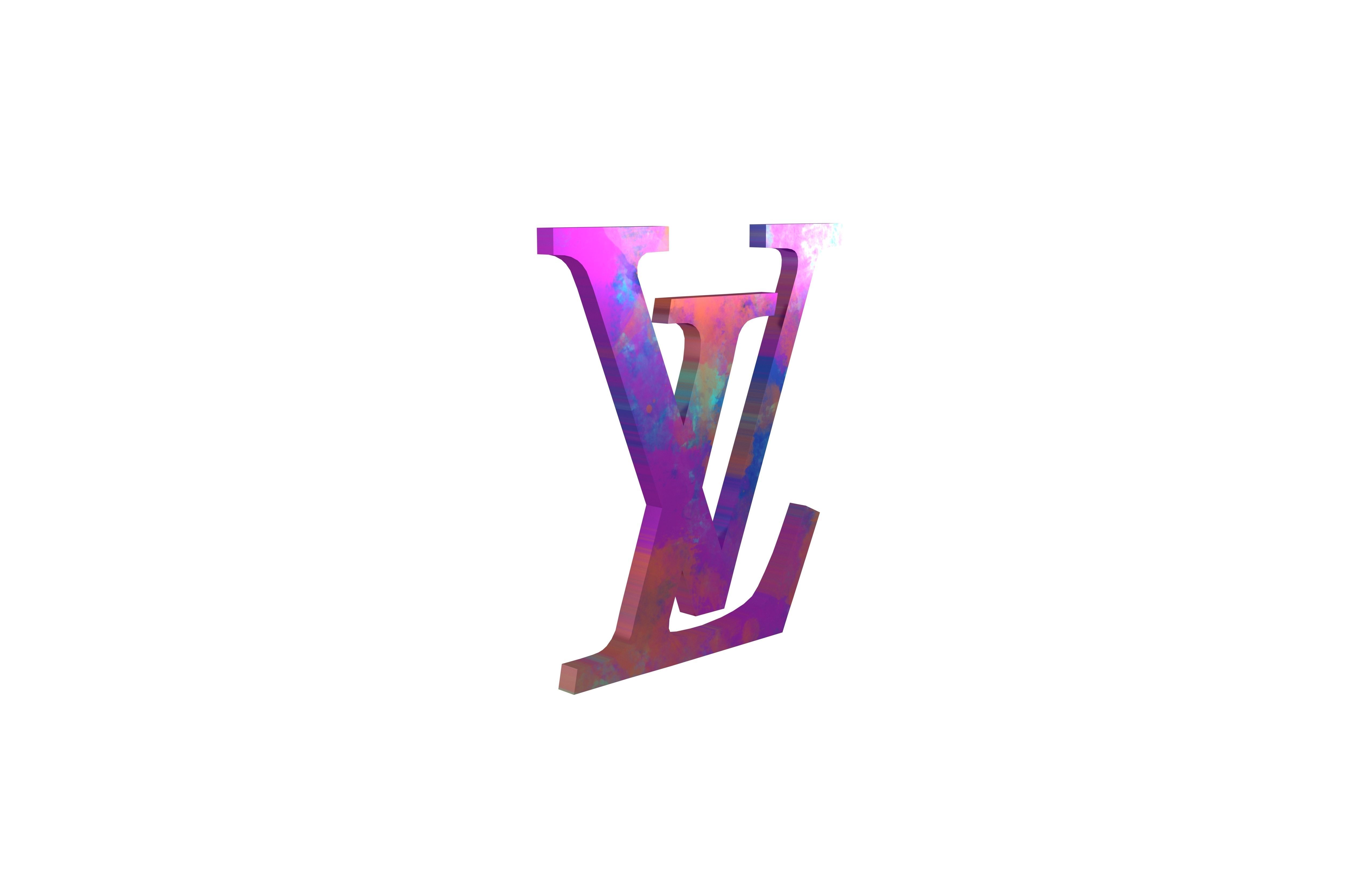 Louis Vuitton Logo v2 008 Free low-poly 3D model_4