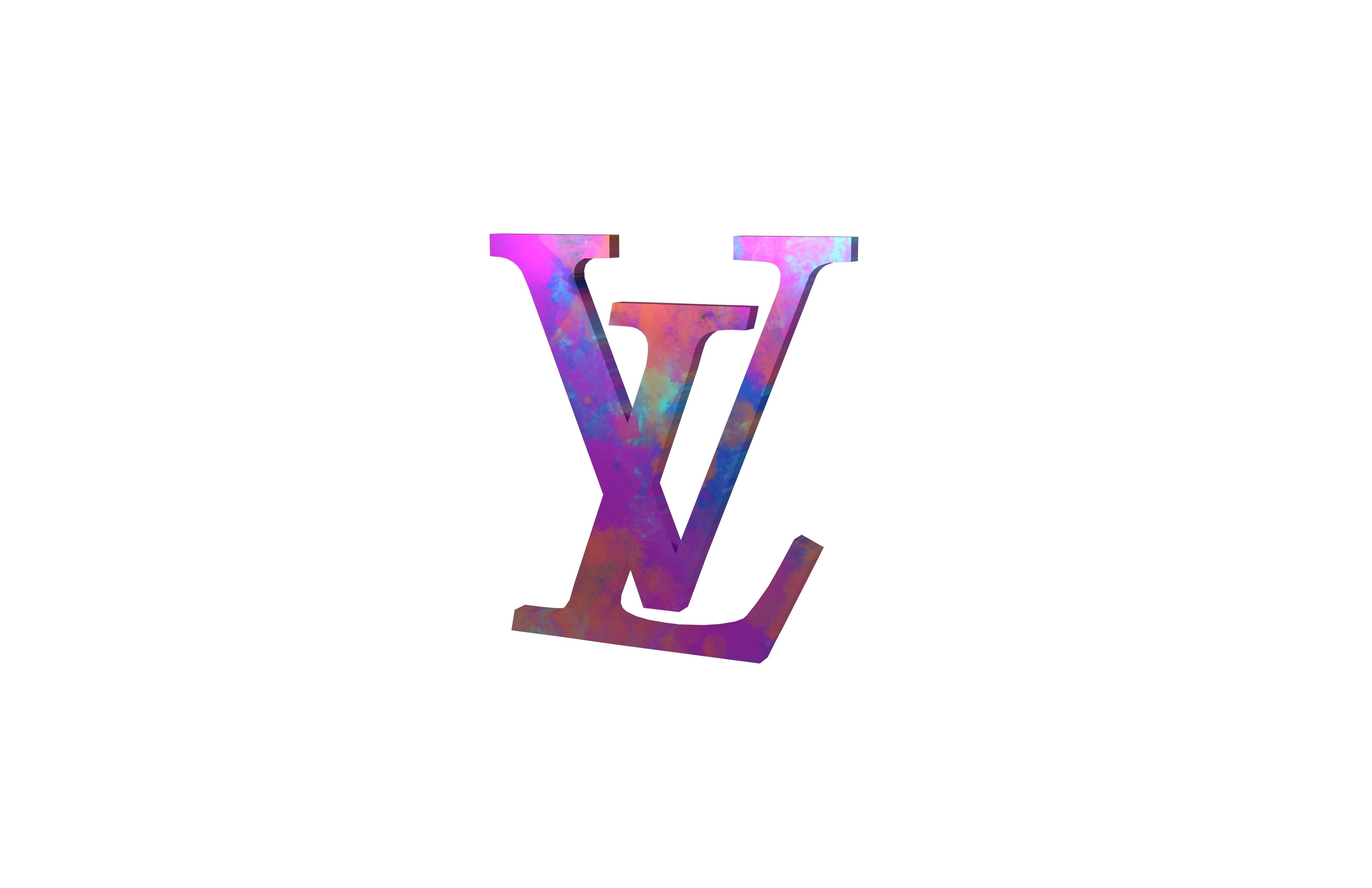Louis Vuitton Logo v2 008 Free low-poly 3D model_3