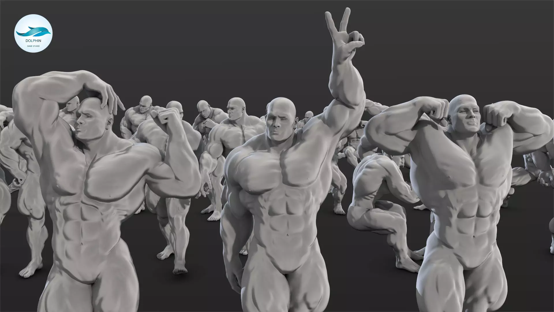 36 Bodybuilder Figure Printable Set-01 3D model_0