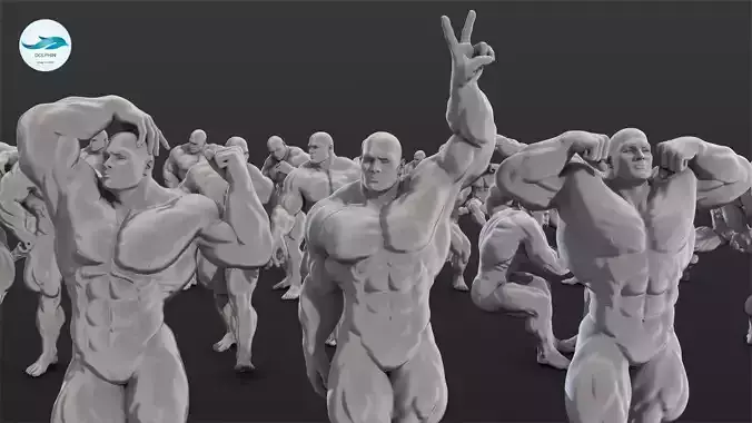 36 Bodybuilder Figure Printable Set-01