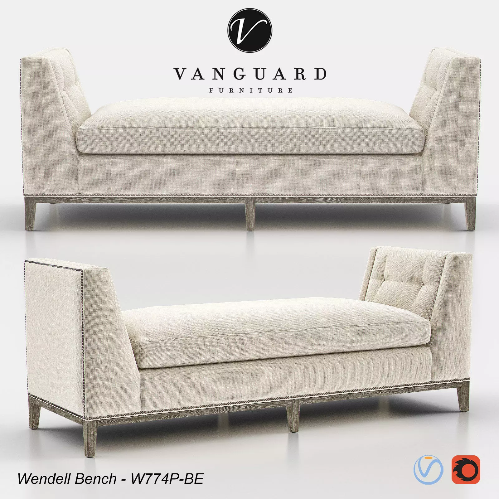 WENDELL Bench 3D model