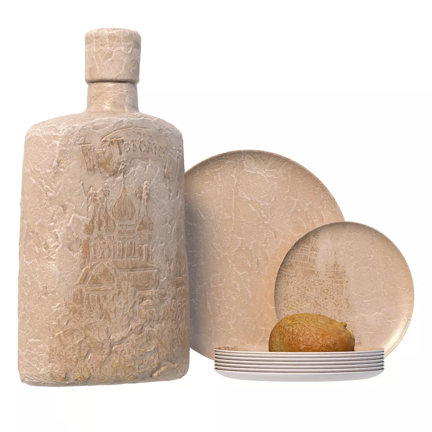 93 bottle Low-poly 3D model