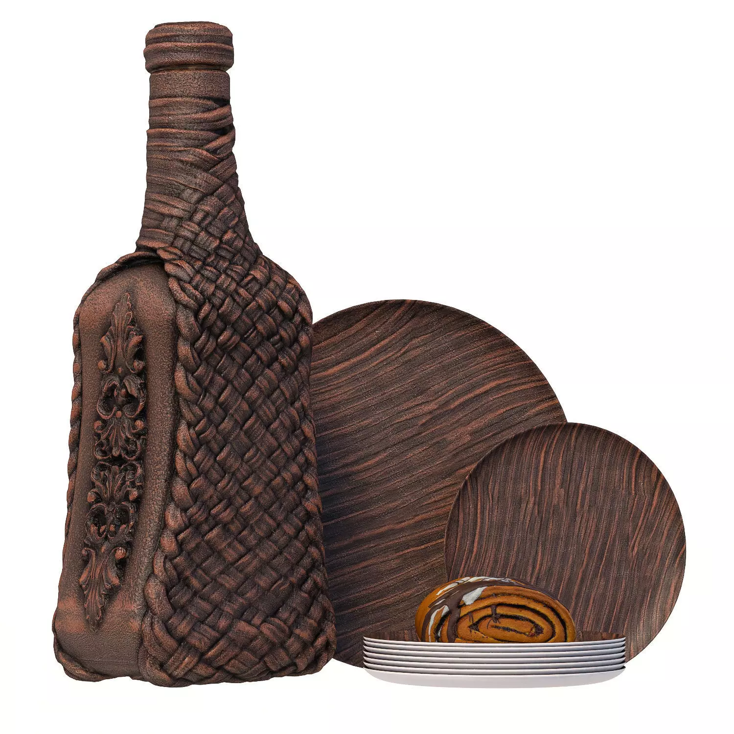 92 bottle Low-poly 3D model_0