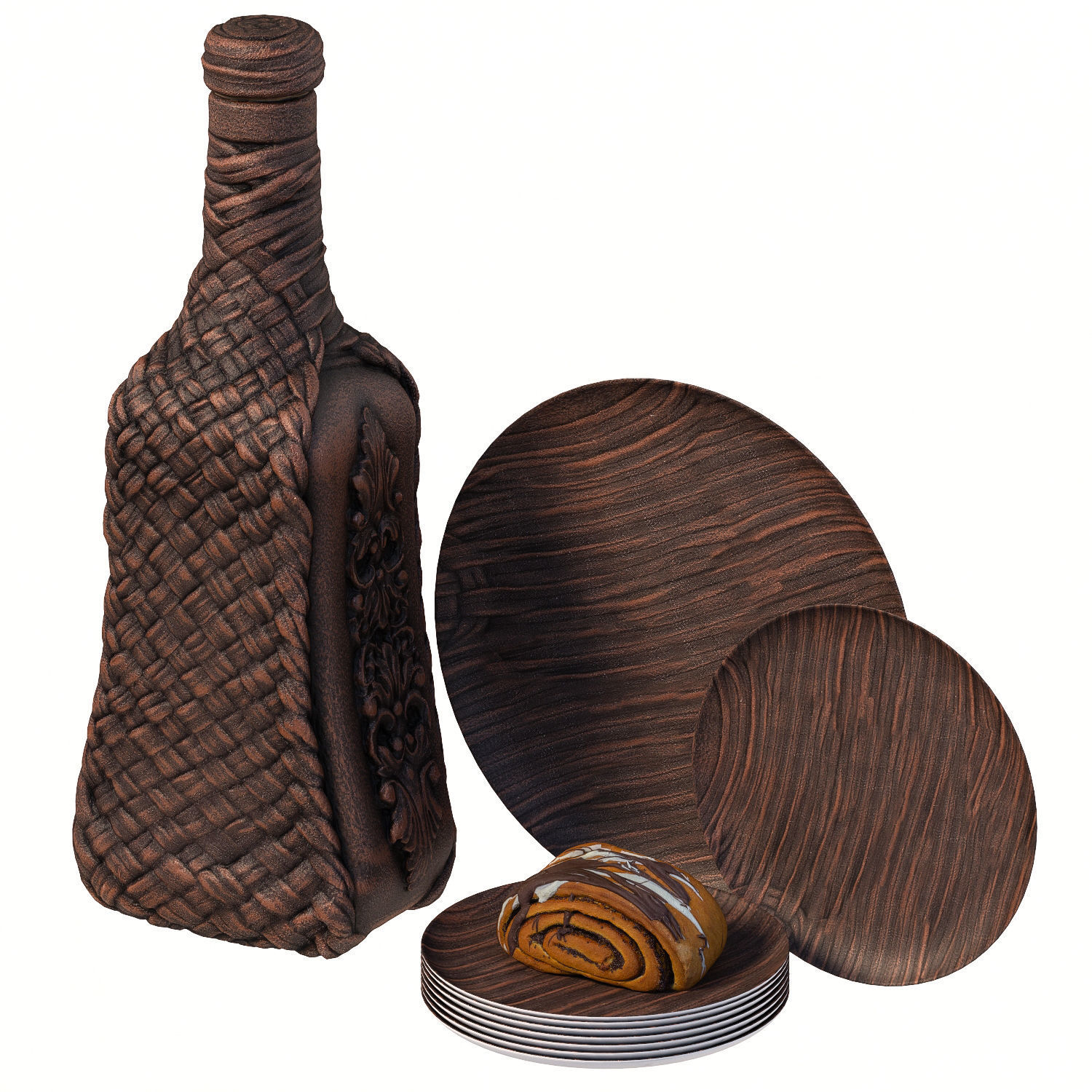 92 bottle Low-poly 3D model_1