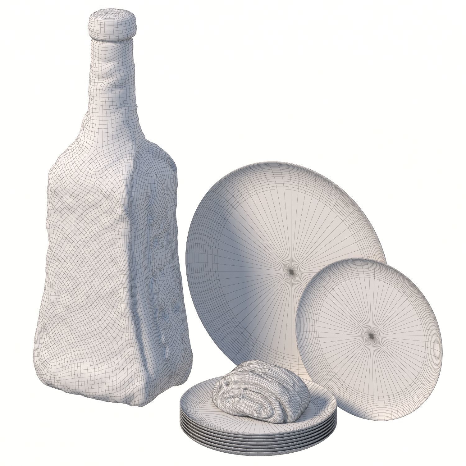 92 bottle Low-poly 3D model_2