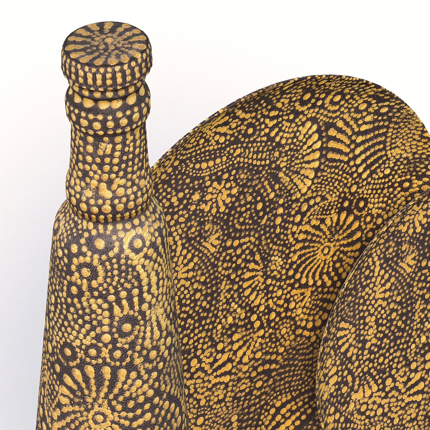 90 bottle Low-poly 3D model_2