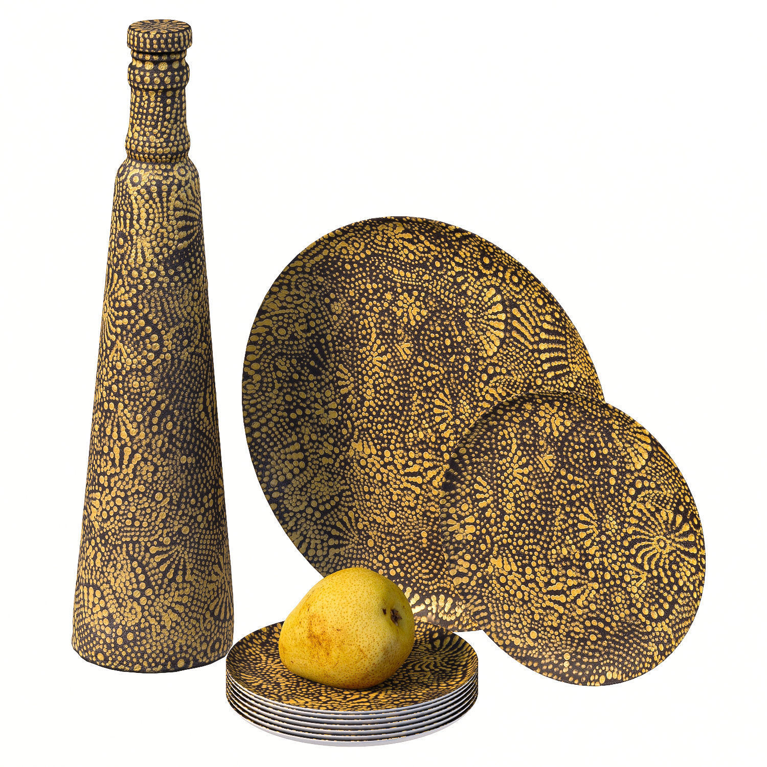 90 bottle Low-poly 3D model_1