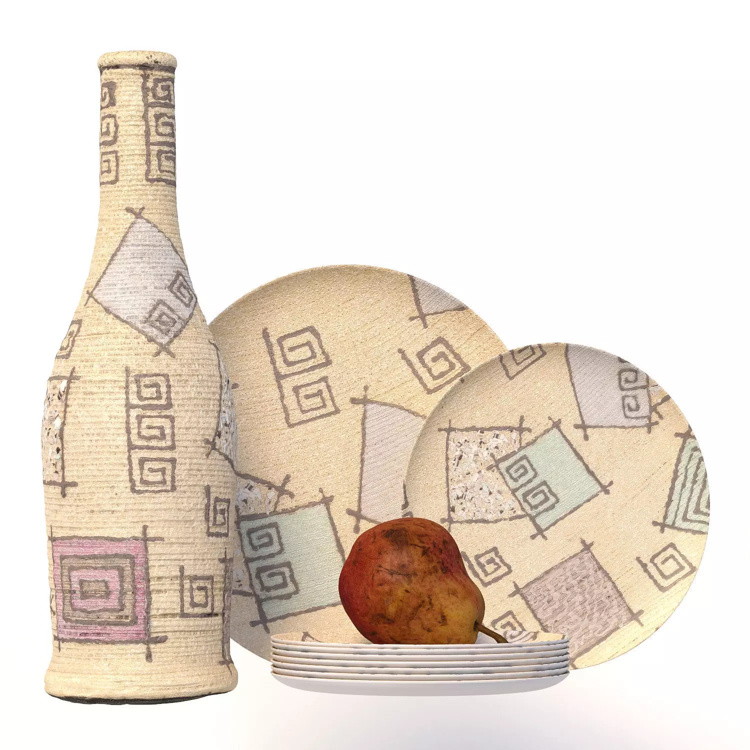 123 bottle Low-poly 3D model_0