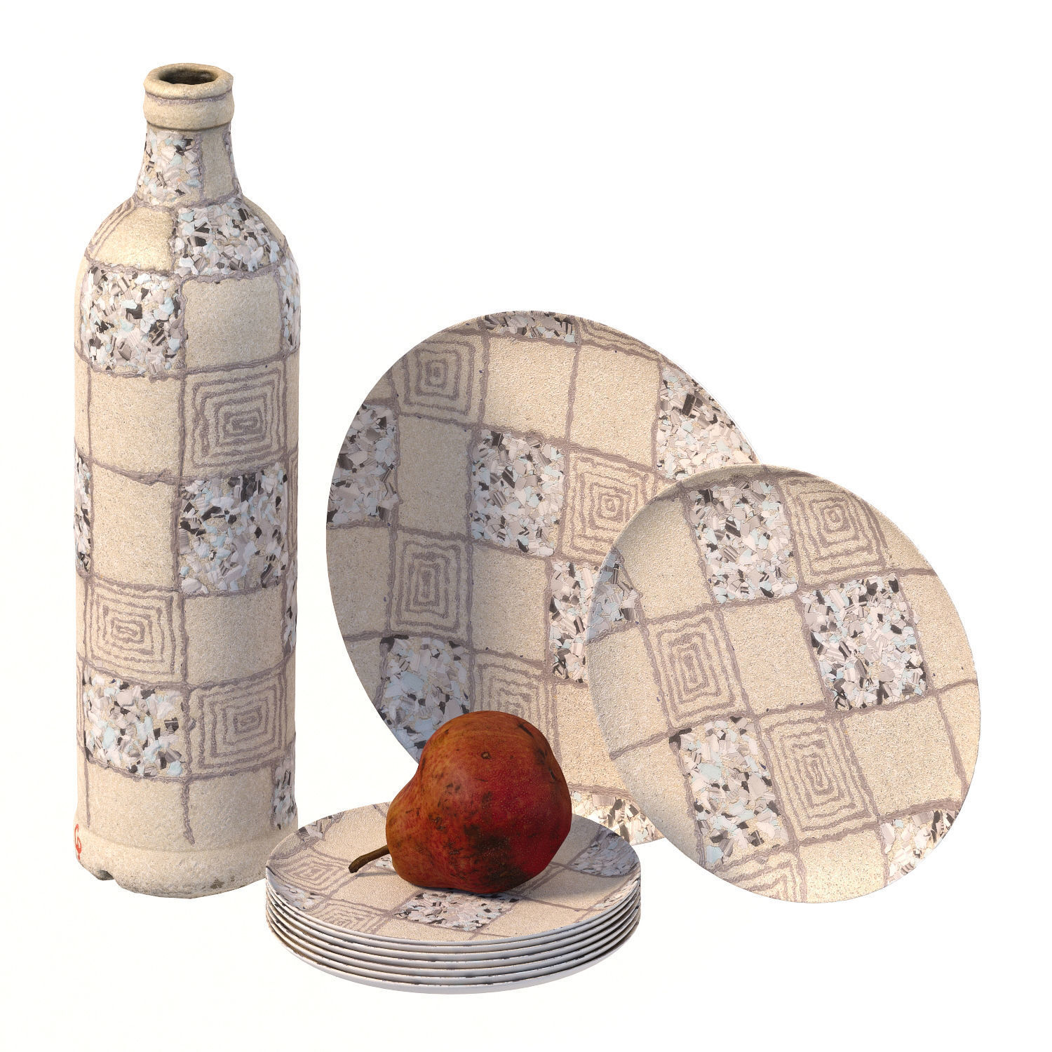 122 bottle Low-poly 3D model_1