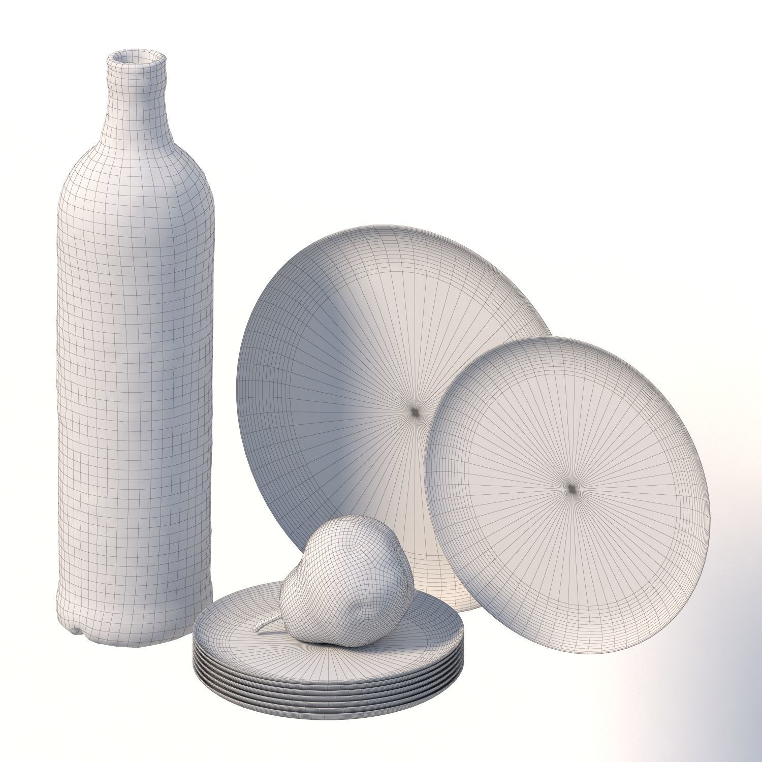 122 bottle Low-poly 3D model_2