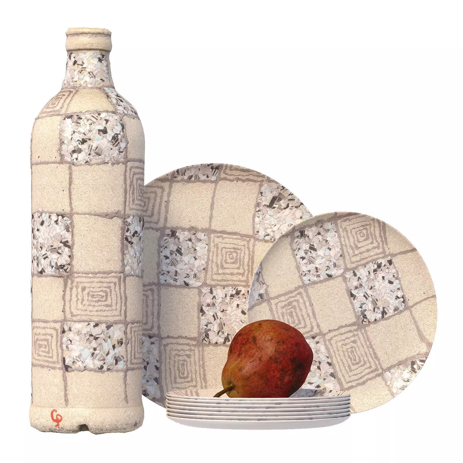 122 bottle Low-poly 3D model_0