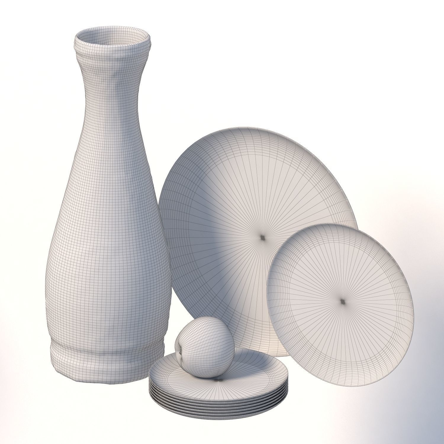 121 bottle Low-poly 3D model_4