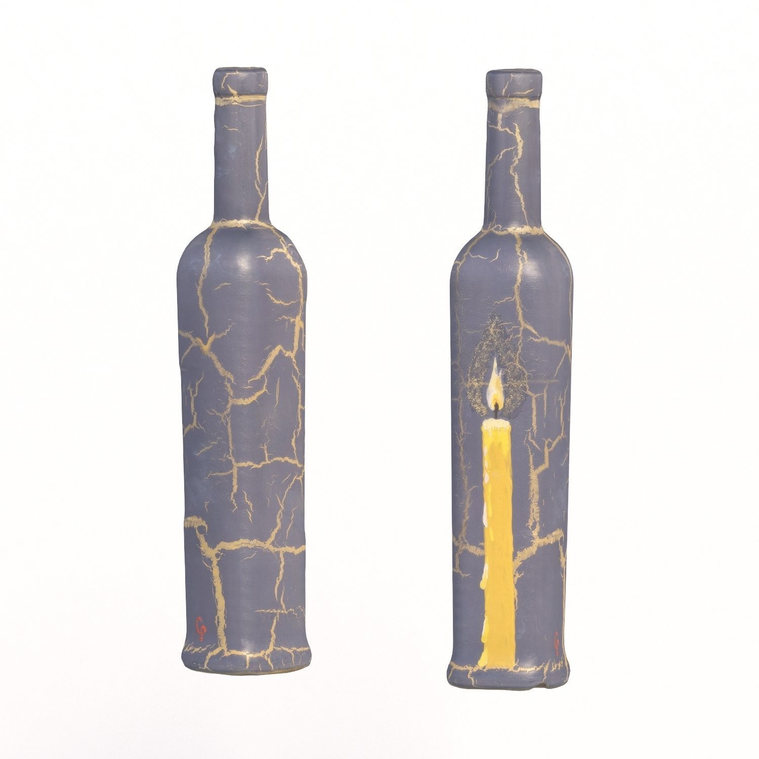 117 bottle Low-poly 3D model_4