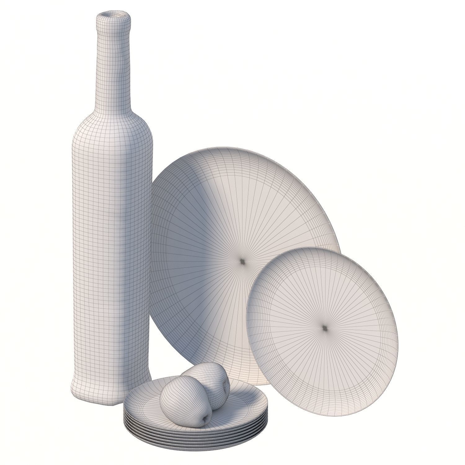 117 bottle Low-poly 3D model_2