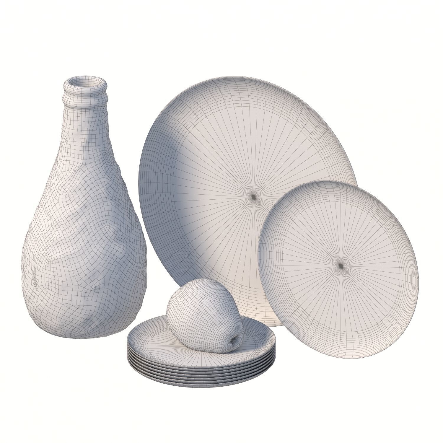 114 bottle Low-poly 3D model_3