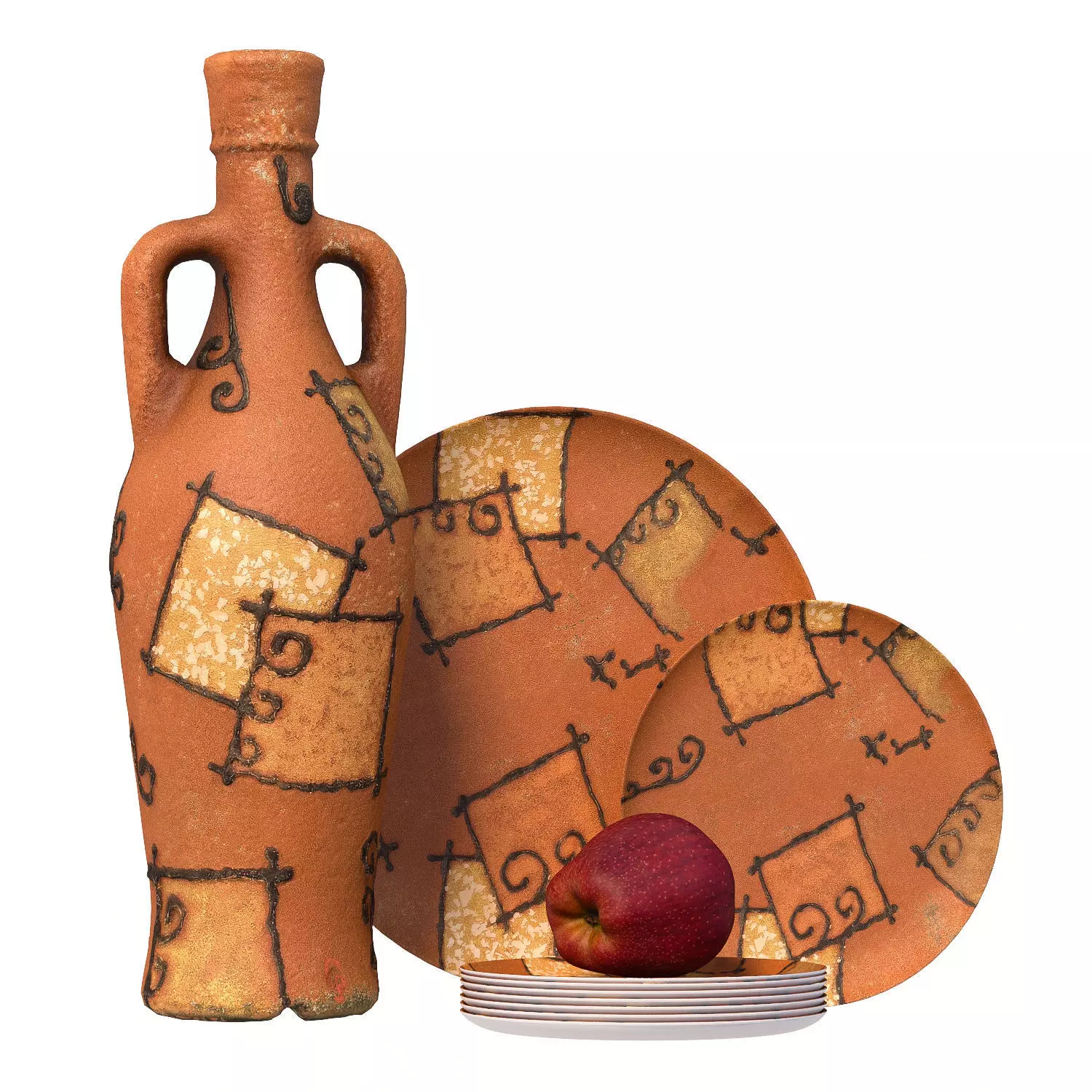 109 bottle Low-poly 3D model_0