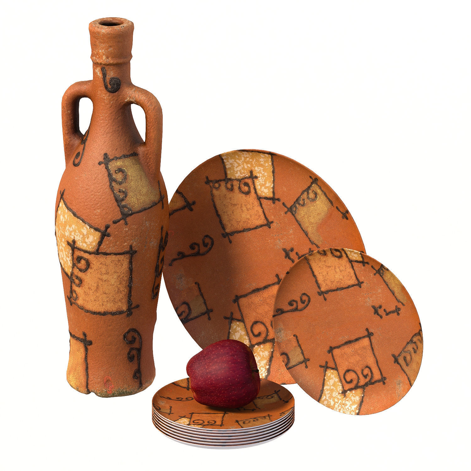 109 bottle Low-poly 3D model_1