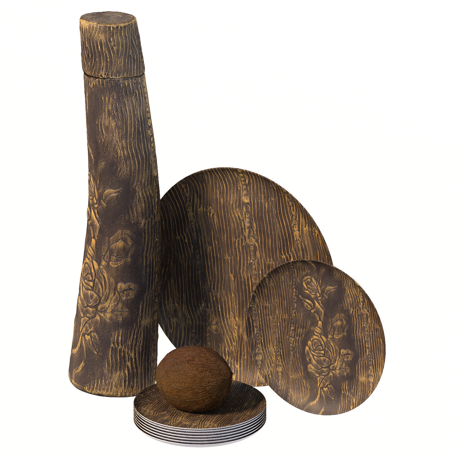 108 bottle Low-poly 3D model_1