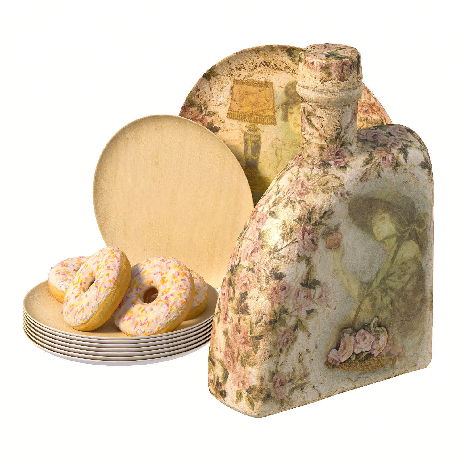 105 bottle Low-poly 3D model_1