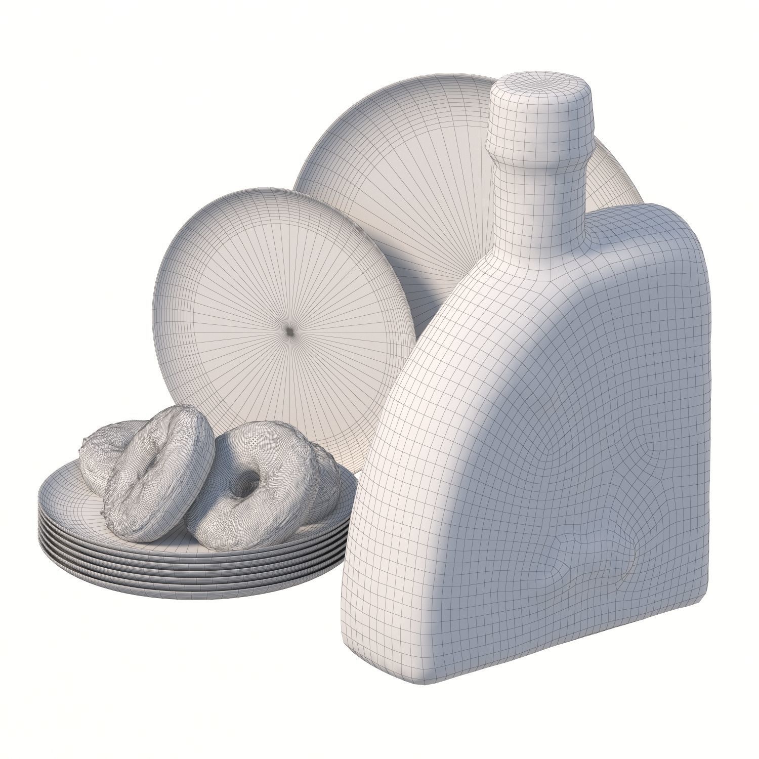 105 bottle Low-poly 3D model_3