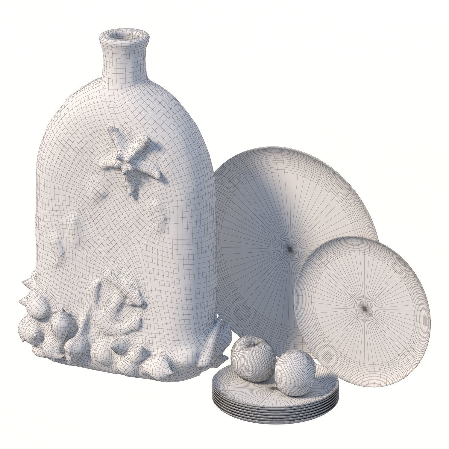 100 bottle Low-poly 3D model_3