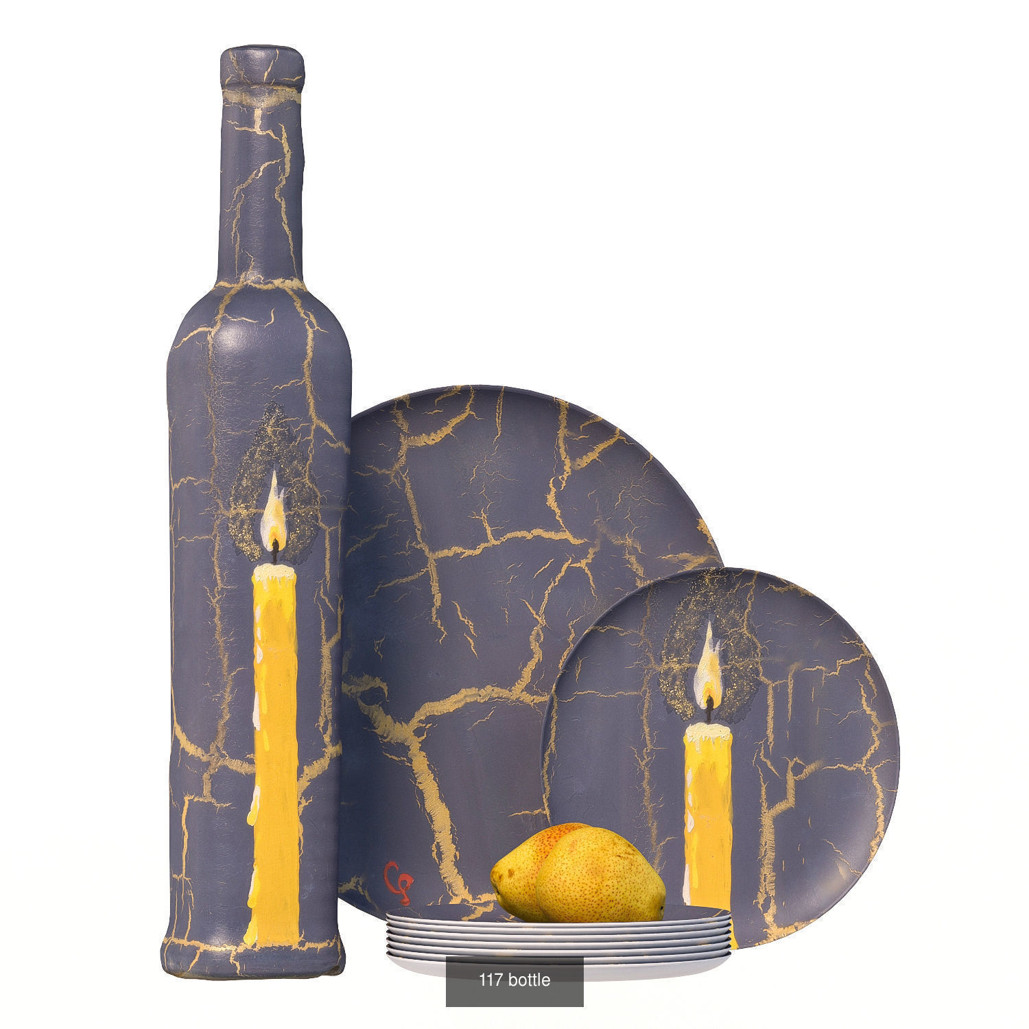 32 sets of decorative tableware 3D Model Collection_17