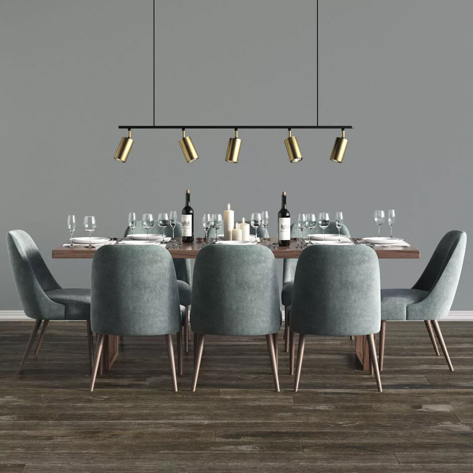 Modern Dinning Set 6 3D model