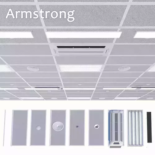 Ceiling system Armstrong  Low-poly 3D model