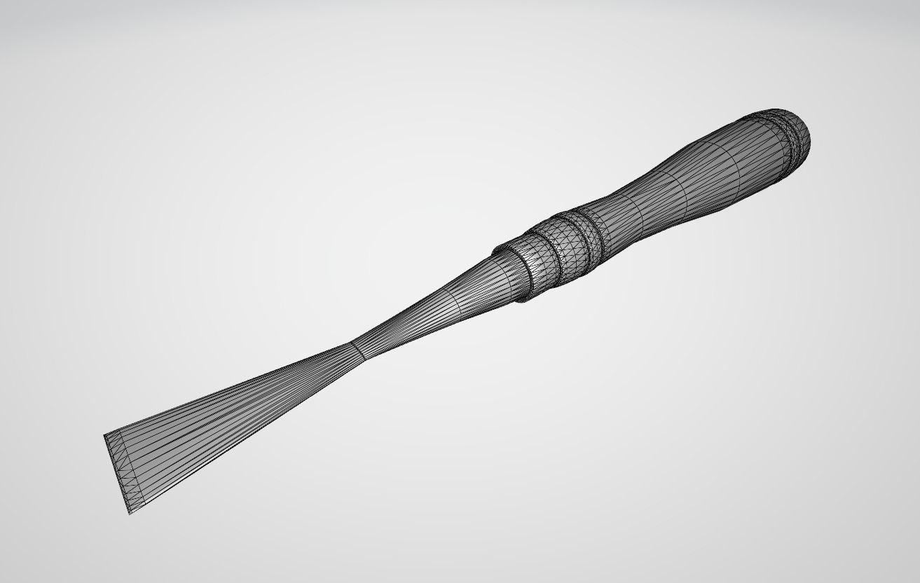 Fishtail Chisel 3D model 3D model_6