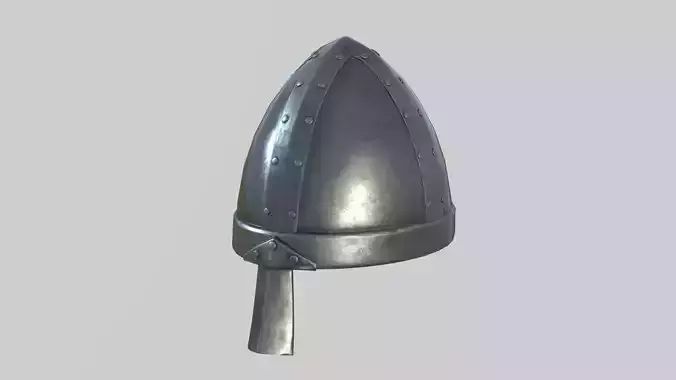 Medieval Norman Helmet Low-poly 3D model