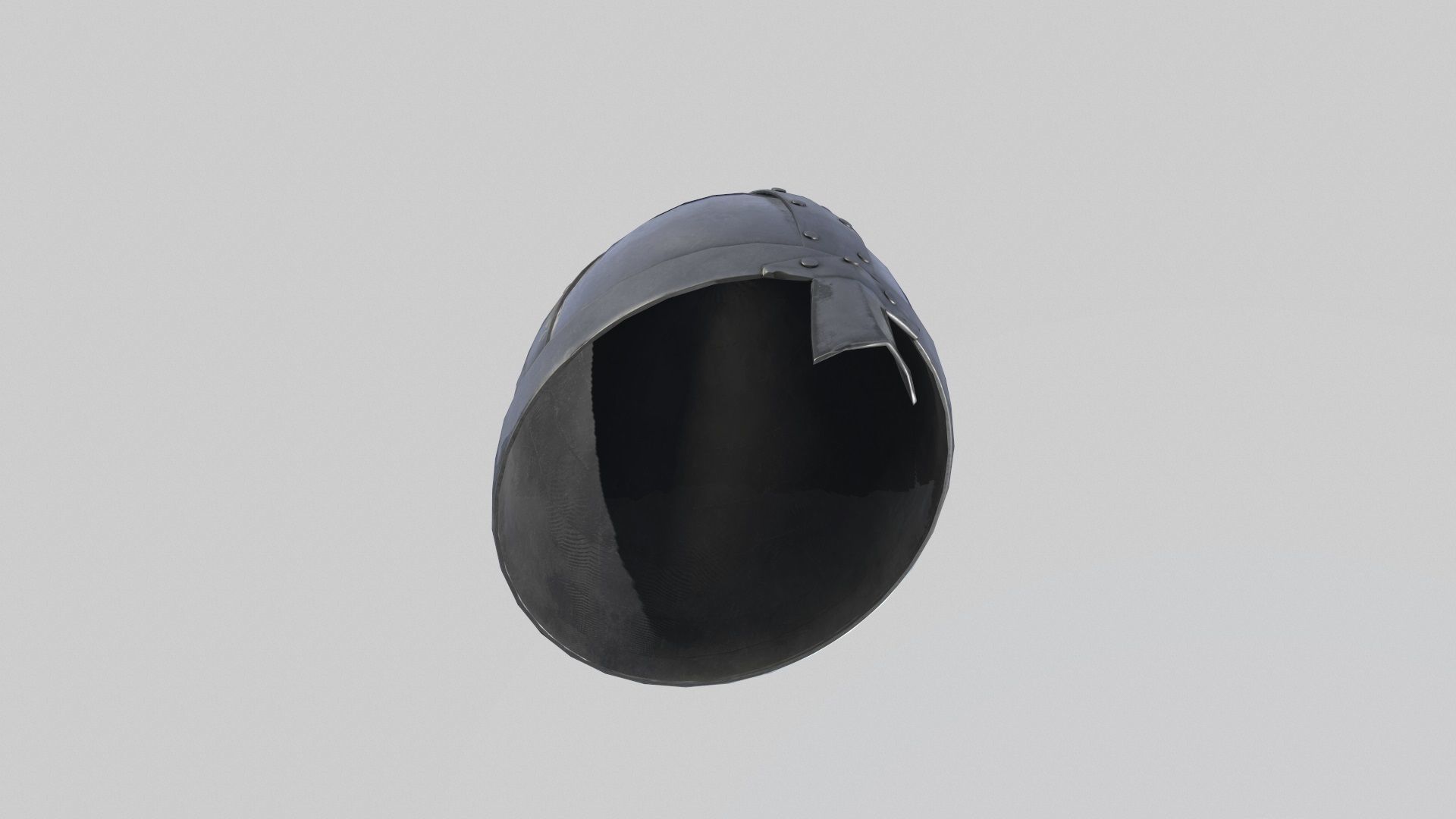 Medieval Norman Helmet Low-poly 3D model_6