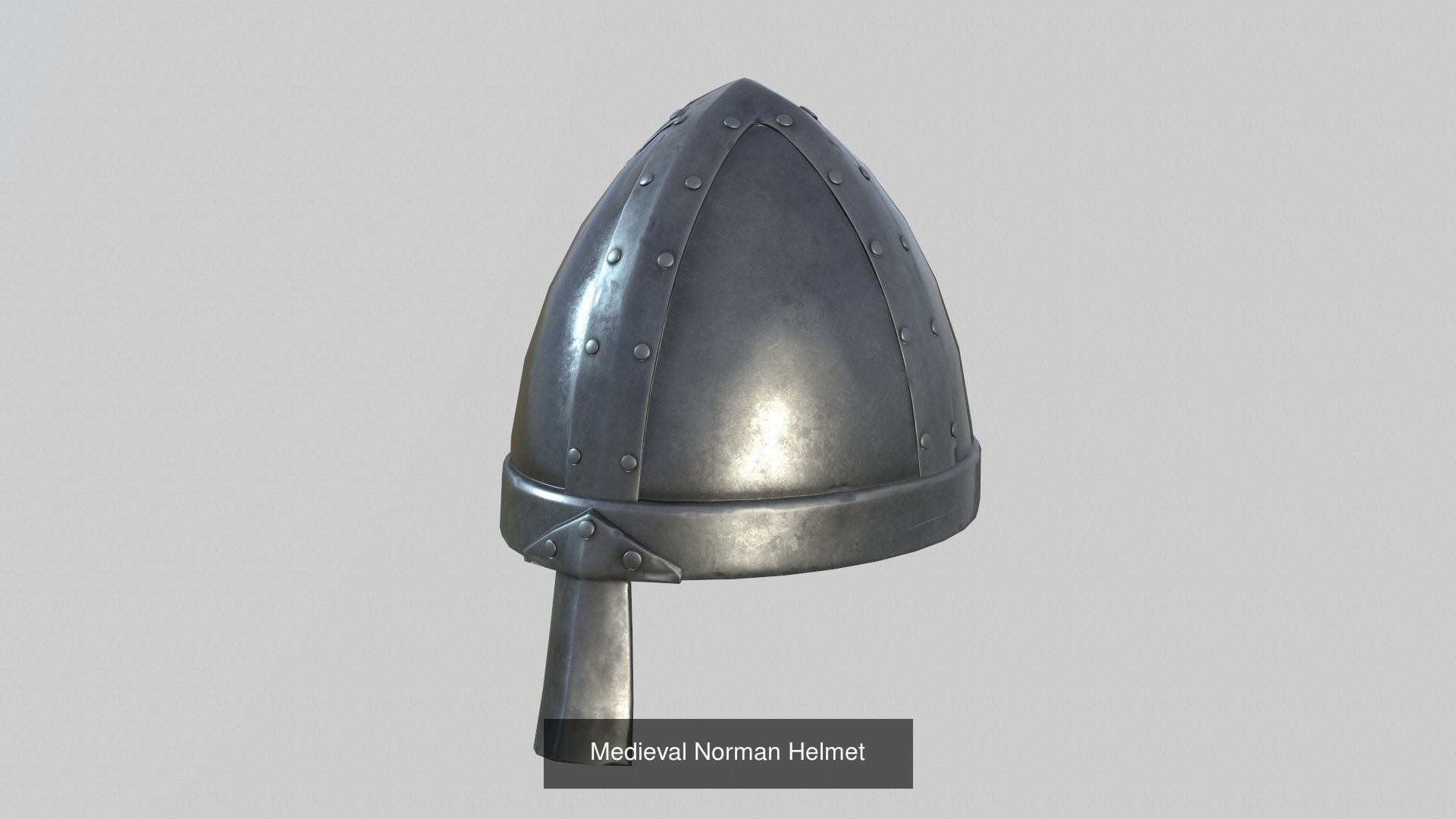 Medieval Common Soldier Helmet 3D Model Collection_5