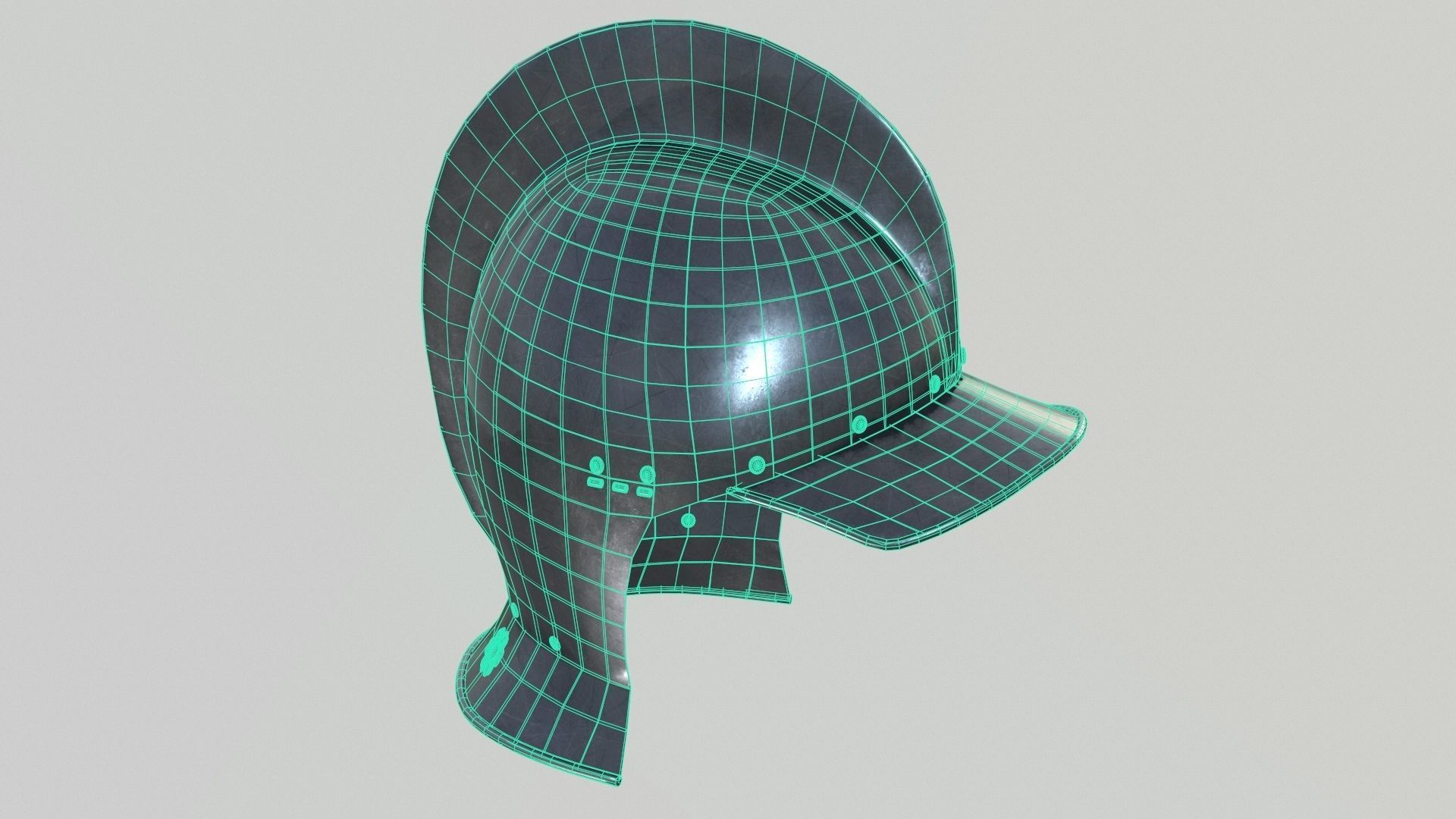 Conquistador Morion Helmet01 Low-poly 3D model_17